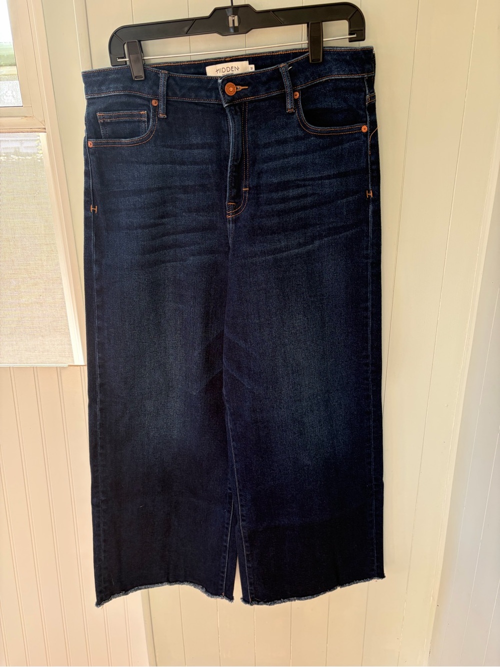 Hidden Los Angeles Dark Blue Wide-Leg Jeans